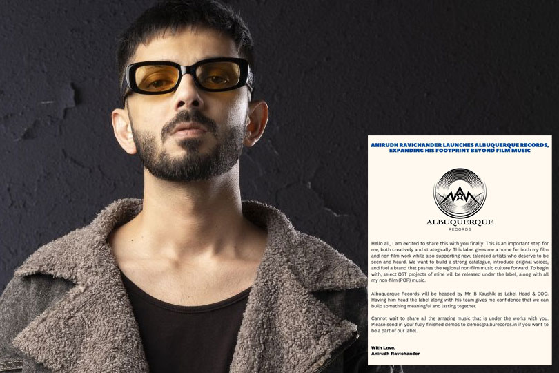 കഴിവുള്ള കലാകാരന്മാർക്കായി പുതിയ മ്യൂസിക് കമ്പനി തുടങ്ങിയ അനിരുദ്ധ്..